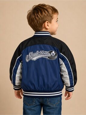 Vintage Toronto Maple Leafs Jacket Kids Size 3 Blue - NHL Hockey